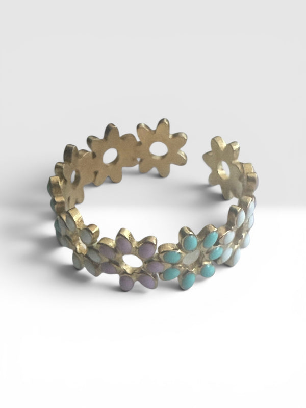 Bague en acier inoxydable colorée et ajustable