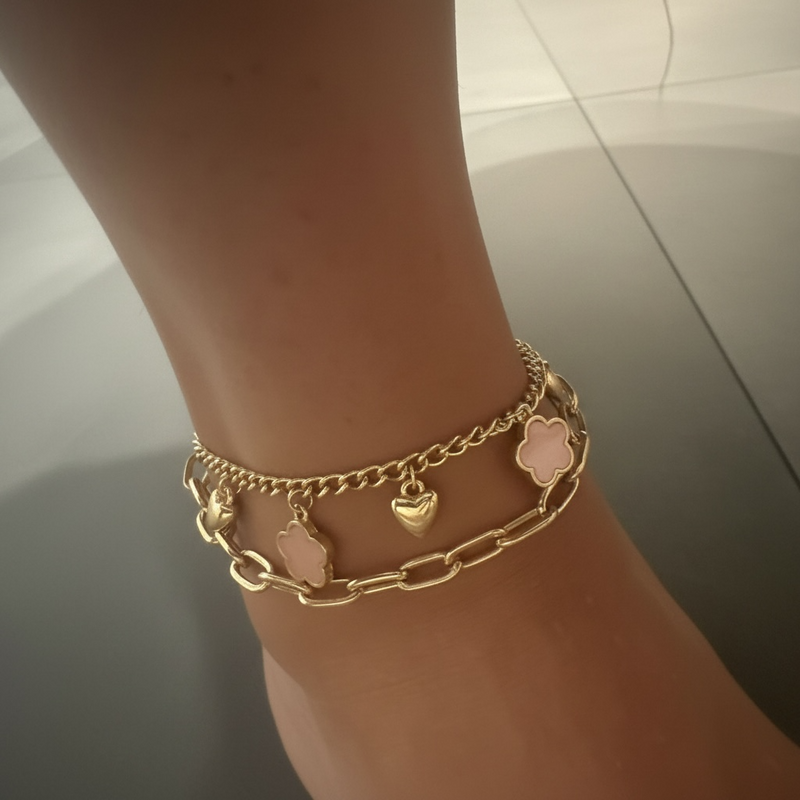 Bracelet de cheville en acier inoxydable – Résistant à l’eau