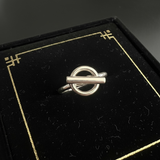 Bague Design Ouvert Argent Acier Inoxydable