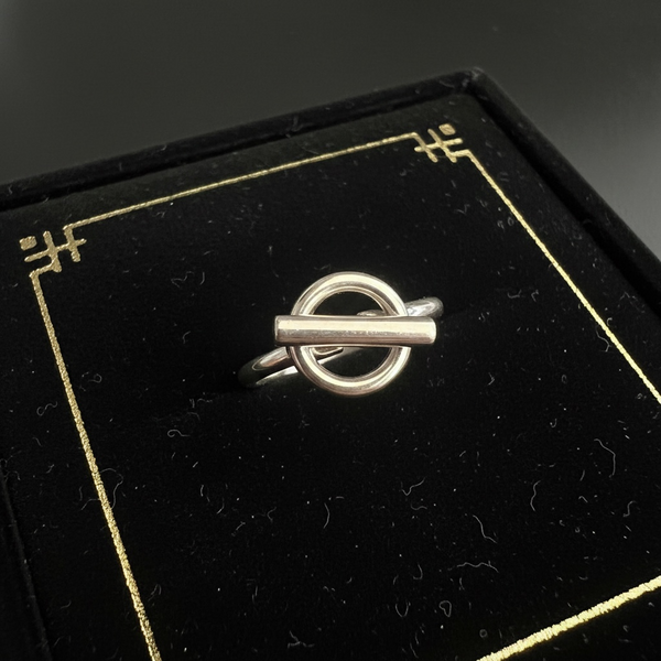 Bague Design Ouvert Argent Acier Inoxydable