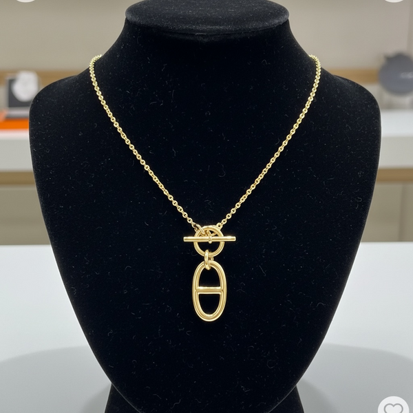 Collier tendance doré en acier inoxydable