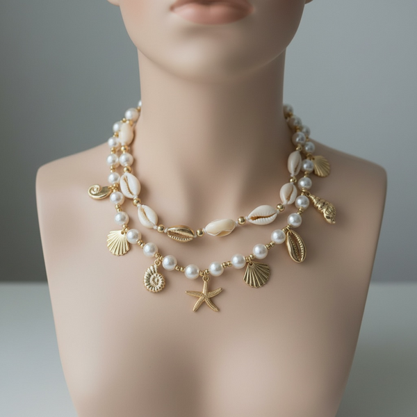 MAGNIFIQUE COLLIER COQUILLAGE