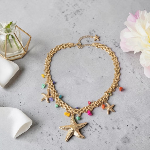Collier Étoile Dorée en Acier Inoxydable