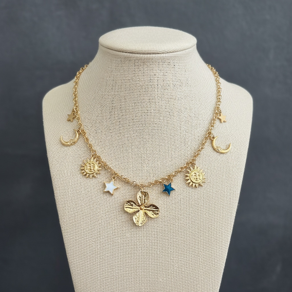 Collier Élégance Trèfle Doré