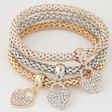 ✨ Ensemble de Bracelets en Cristal Multicouches – Femme