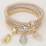 ✨ Ensemble de Bracelets en Cristal Multicouches – Femme