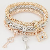 ✨ Ensemble de Bracelets en Cristal Multicouches – Femme
