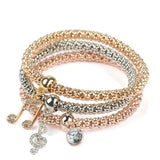 ✨ Ensemble de Bracelets en Cristal Multicouches – Femme