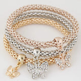 ✨ Ensemble de Bracelets en Cristal Multicouches – Femme