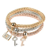 ✨ Ensemble de Bracelets en Cristal Multicouches – Femme