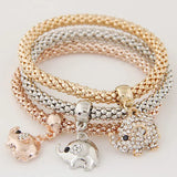 ✨ Ensemble de Bracelets en Cristal Multicouches – Femme