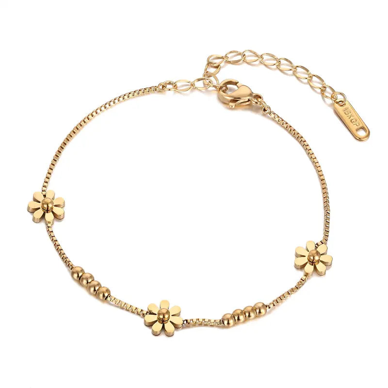 ✨ Bracelet Doré Femme en Acier Inoxydable