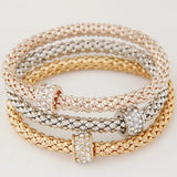 ✨ Ensemble de Bracelets en Cristal Multicouches – Femme