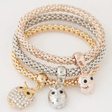 ✨ Ensemble de Bracelets en Cristal Multicouches – Femme