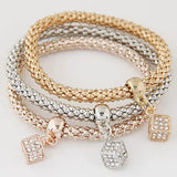 ✨ Ensemble de Bracelets en Cristal Multicouches – Femme