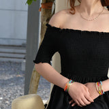 🌈 Bracelet Perlé en Cristal – 20 Couleurs Tendance