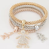 ✨ Ensemble de Bracelets en Cristal Multicouches – Femme