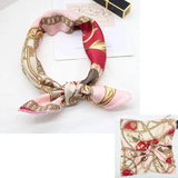 🧣 Petit Foulard Carré en Satin Imprimé