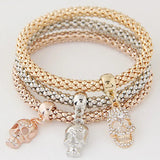 ✨ Ensemble de Bracelets en Cristal Multicouches – Femme