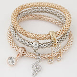 ✨ Ensemble de Bracelets en Cristal Multicouches – Femme