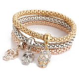 ✨ Ensemble de Bracelets en Cristal Multicouches – Femme