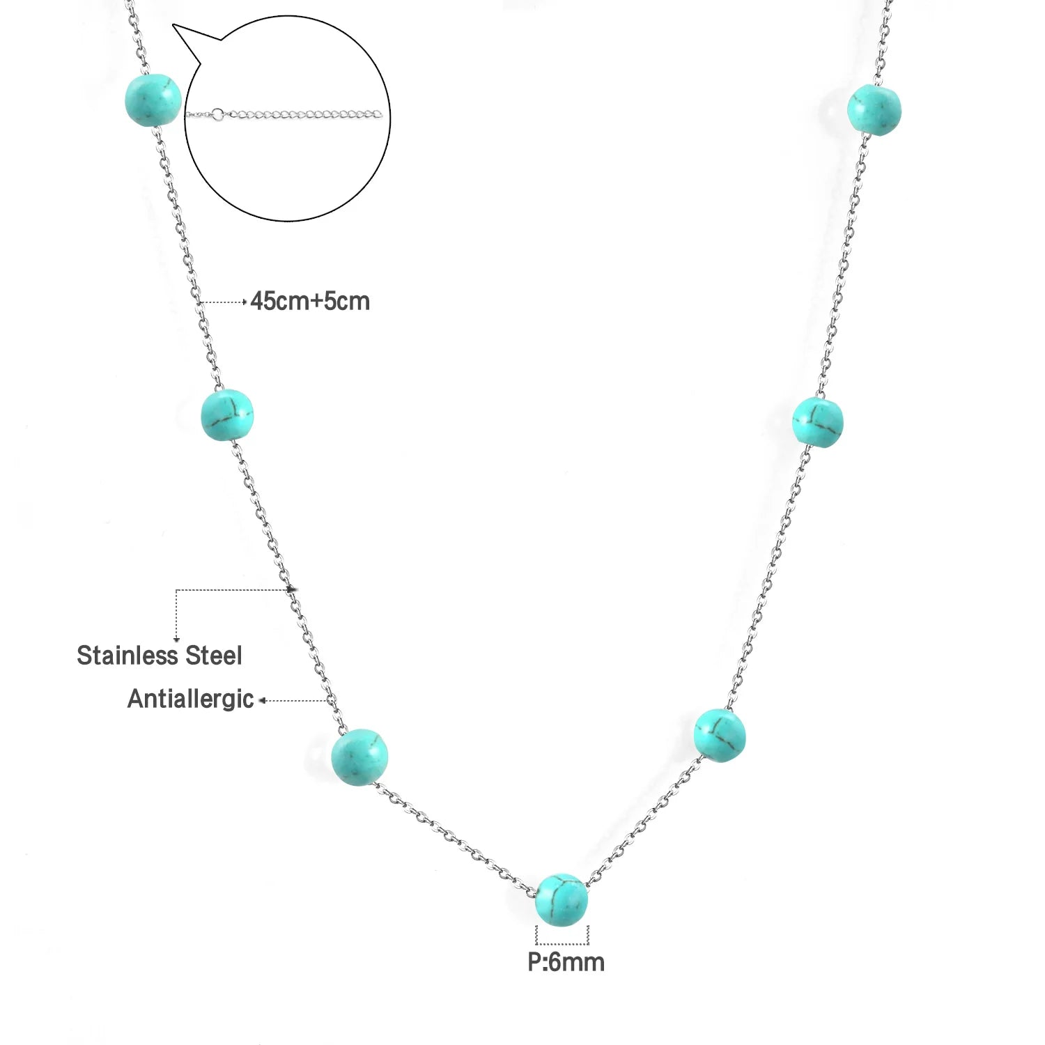 Collier Femme Chic Luxe – Acier Inoxydable & Breloque CZ Ronde