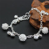 💎 Bracelet Plaqué Argent Femme & Fille – Breloques, Perles & Pendentif