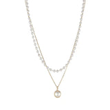 ✨ Ensemble Collier Multicouche à Grandes Perles Blanches – Style Rétro Chic 💎 Acier Titane Plaqué Or 18K pour Femme 👑