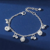 💎 Bracelet Plaqué Argent Femme & Fille – Breloques, Perles & Pendentif