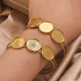 ✨ Bracelet en acier inoxydable plaqué or 💛