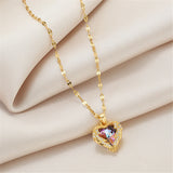 💙 Collier de Luxe Cœur d’Océan – Acier Inoxydable 316L & Élégance Mariage ✨