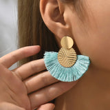 ✨ Boucles d’Oreilles Femme Bohème Chic – Pendants Franges Blancs Élégants 🤍