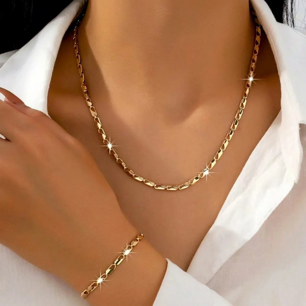 Ensemble  collier et bracelet pour femme