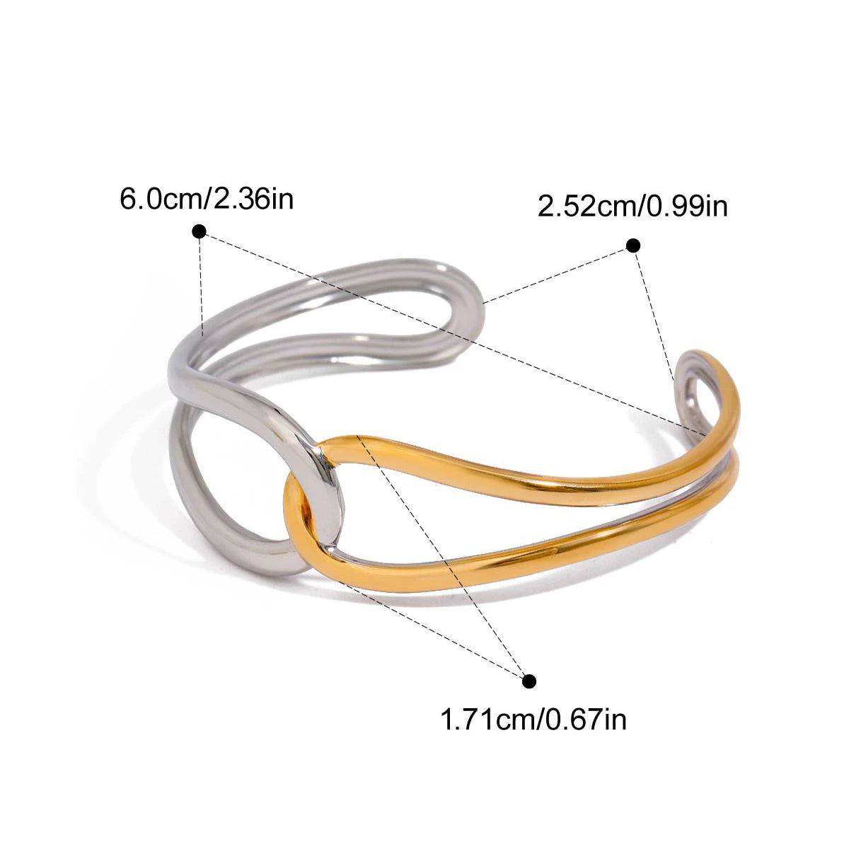 Bracelet 60 mm en acier inoxydable de haute qualité ❤️