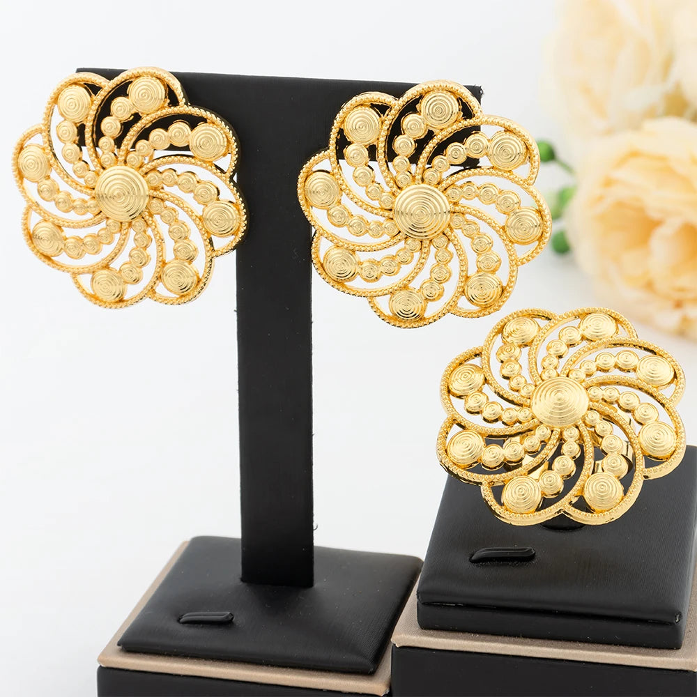 Ensembles de bijoux de Dubaï pour femmes en plaqué or ✨