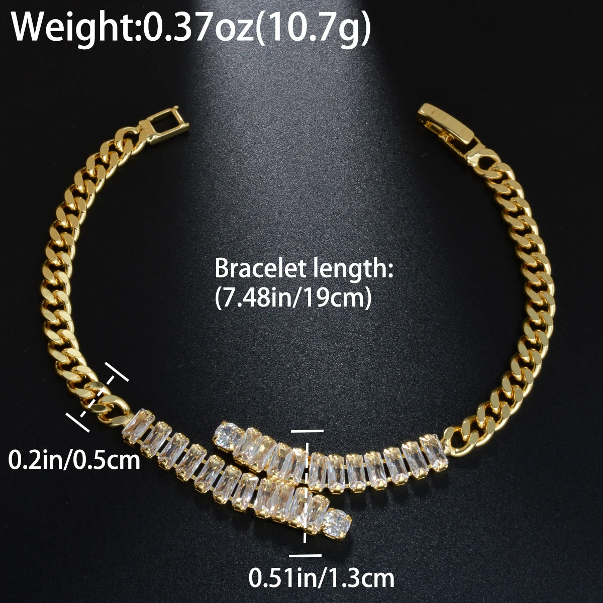 Bracelet double  cercle de cristal