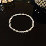 🌸 Bracelet Femme Chic Strass – Acier Inoxydable & Zircon Éclatant