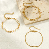 💛 Bracelet Plaqué Or 18K Étanche – Acier Inoxydable