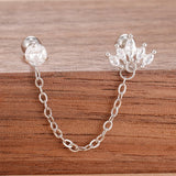 💛 Boucles d’Oreilles Pendantes en Acier Inoxydable – Chaîne Dorée & Zircone ✨