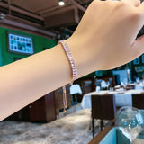 🌸 Bracelet Femme Chic Strass – Acier Inoxydable & Zircon Éclatant