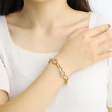 💫Bracelet femme à maillons deux tons