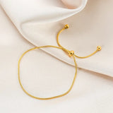 ✨ Bracelet de Cheville Chaîne Fine Réglable – Style Vintage Minimaliste