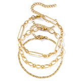 💛 Bracelet Plaqué Or 18K Étanche – Acier Inoxydable