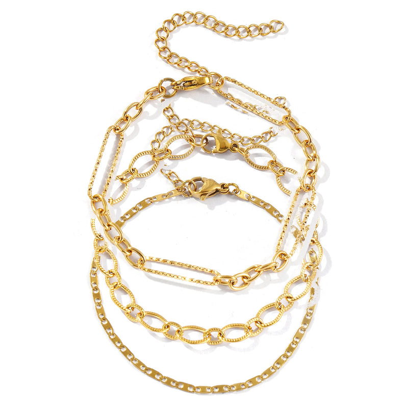 💛 Bracelet Plaqué Or 18K Étanche – Acier Inoxydable