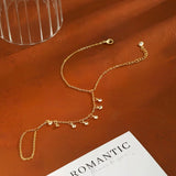 💎 Bracelet Chic Femme – Acier Inoxydable Plaqué Or 18K & Zircon