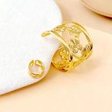 🌸 Ensemble Bracelet & Bague Ajustables Floraux – Élégance Haut de Gamme ✨