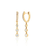 💛 Boucles d’Oreilles Pendantes en Acier Inoxydable – Chaîne Dorée & Zircone ✨