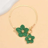 🌸 Bracelet de Cheville à Breloques Fleurs de Cerisier – Chaîne Dorée Été