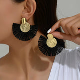 ✨ Boucles d’Oreilles Femme Bohème Chic – Pendants Franges Blancs Élégants 🤍