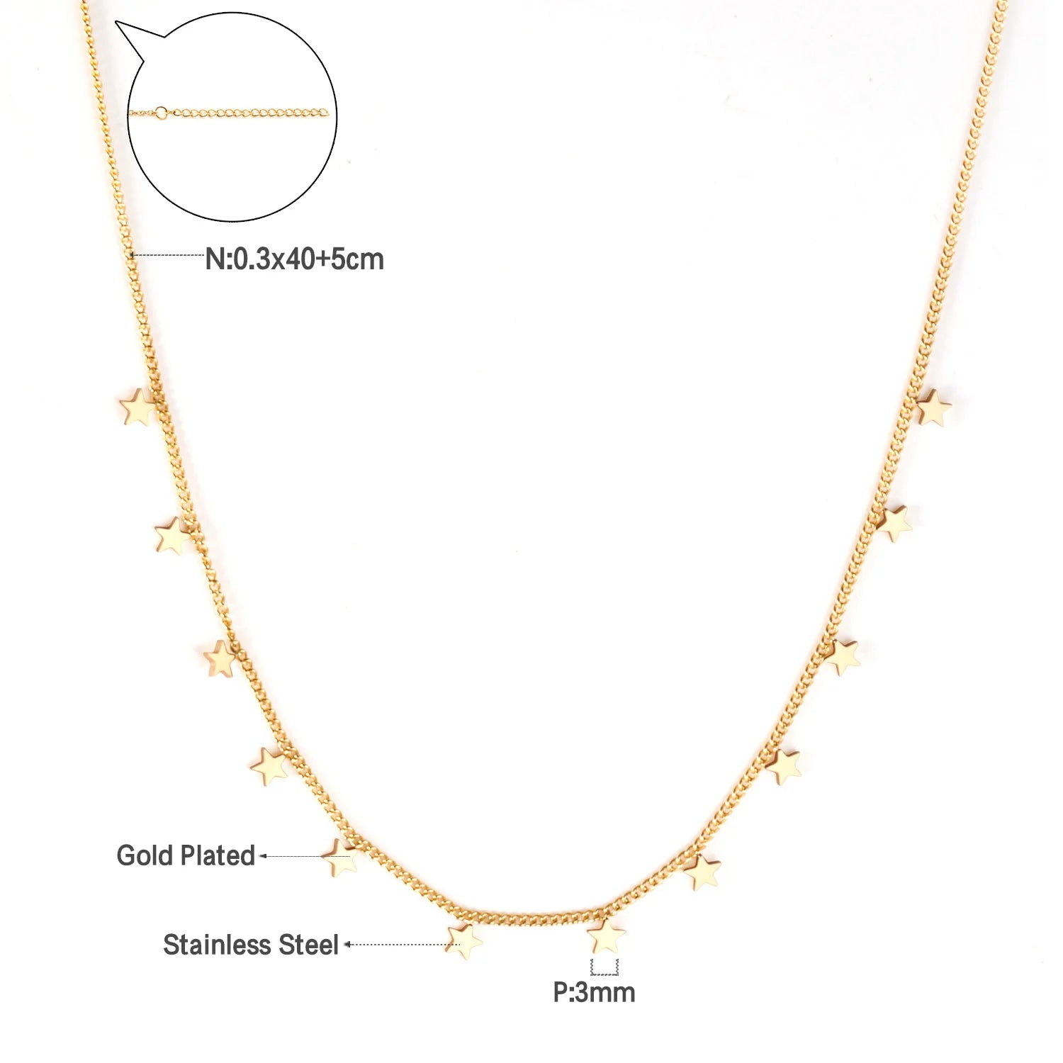 Collier Femme Chic Luxe – Acier Inoxydable & Breloque CZ Ronde